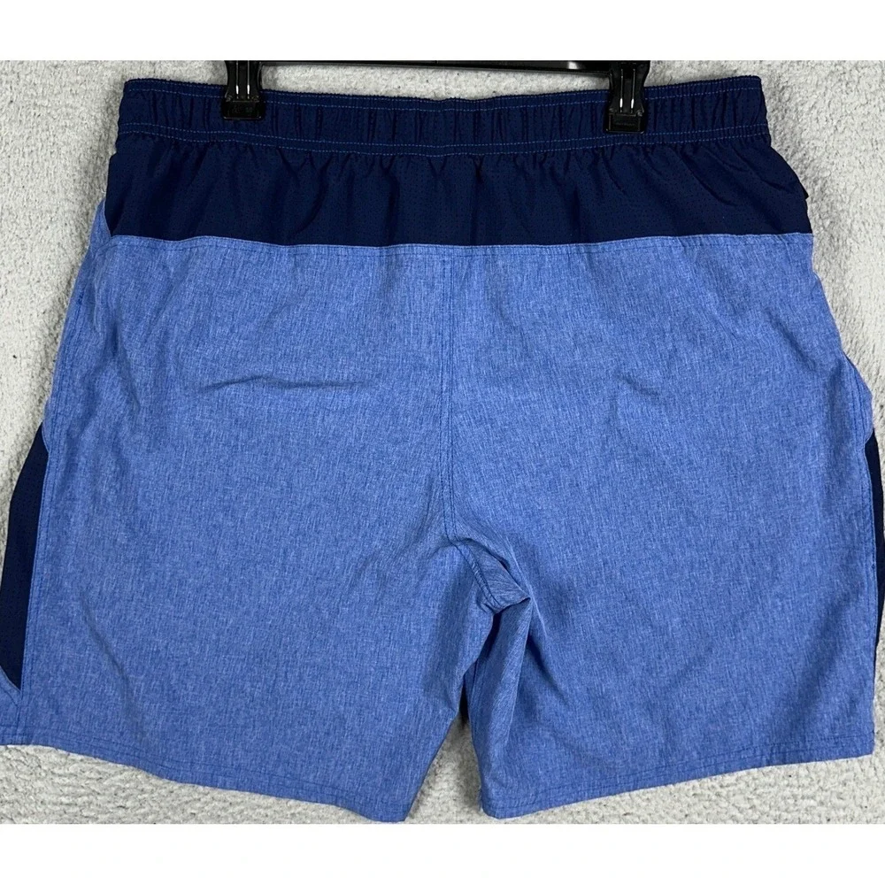 Nike Swim Trunks Mens 2XL Blue Mesh Lined Drawstring Board Shorts Stretch Waist
